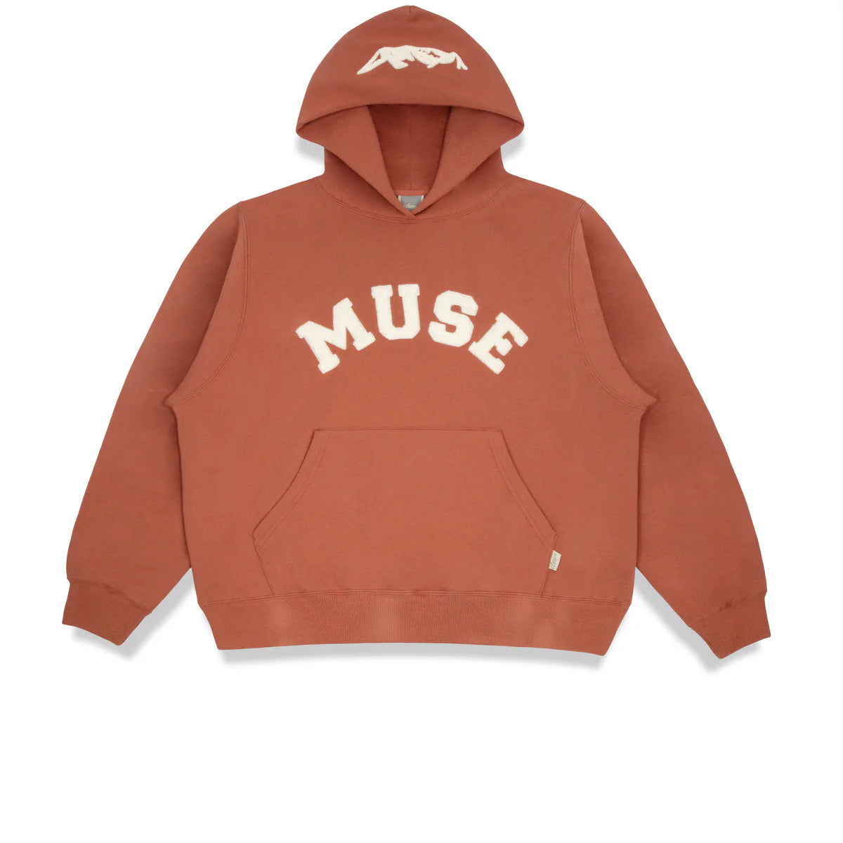 Sweat à capuche en chenille épaisse - Terracotta