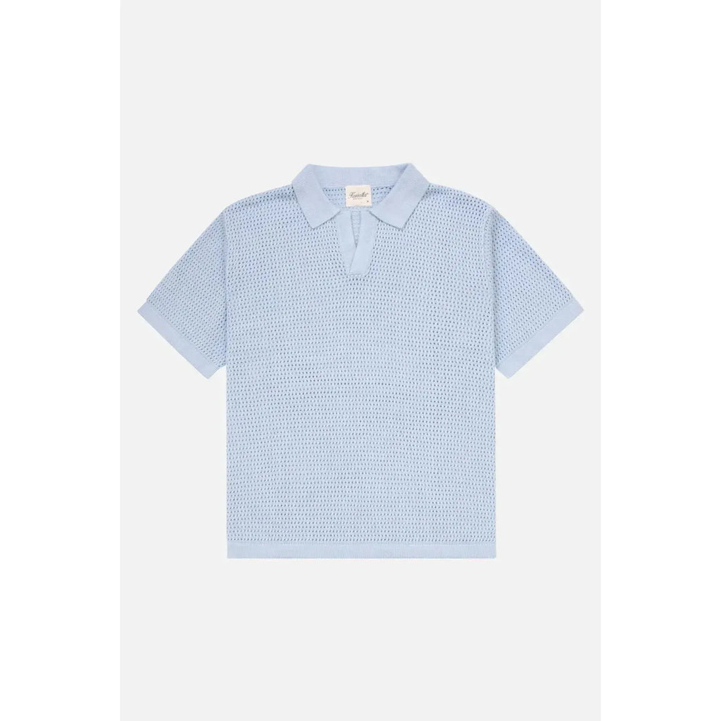 Knit Beach Polo - Sky Blue