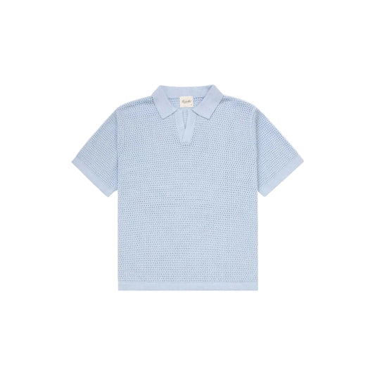 Knit Beach Polo - Sky Blue