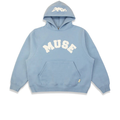 Sweat à capuche en chenille épaisse - Bleu céleste