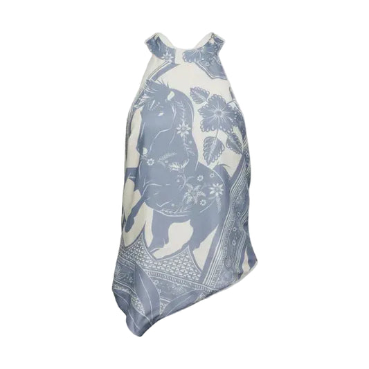 Western Boho Halter - Blue Horse