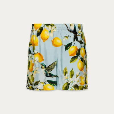 Lemon Hummingbird Shorts - Baby Blue Hummingbird