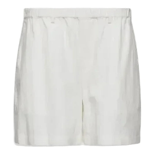 Lace Linen Shorts - Ivory