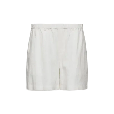 Lace Linen Shorts - Ivory