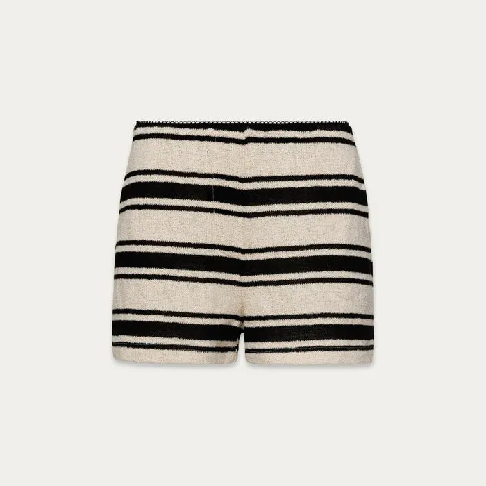 Riviera Stripe Shorts - Cream/Black