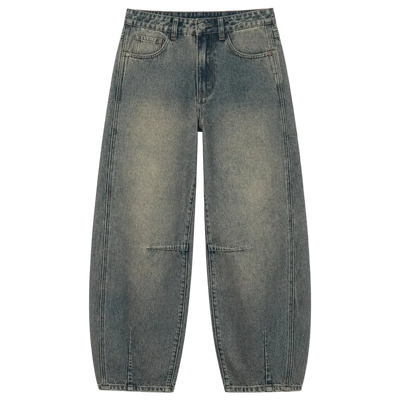 Jacqueline Barrel Leg - Dark Rinse