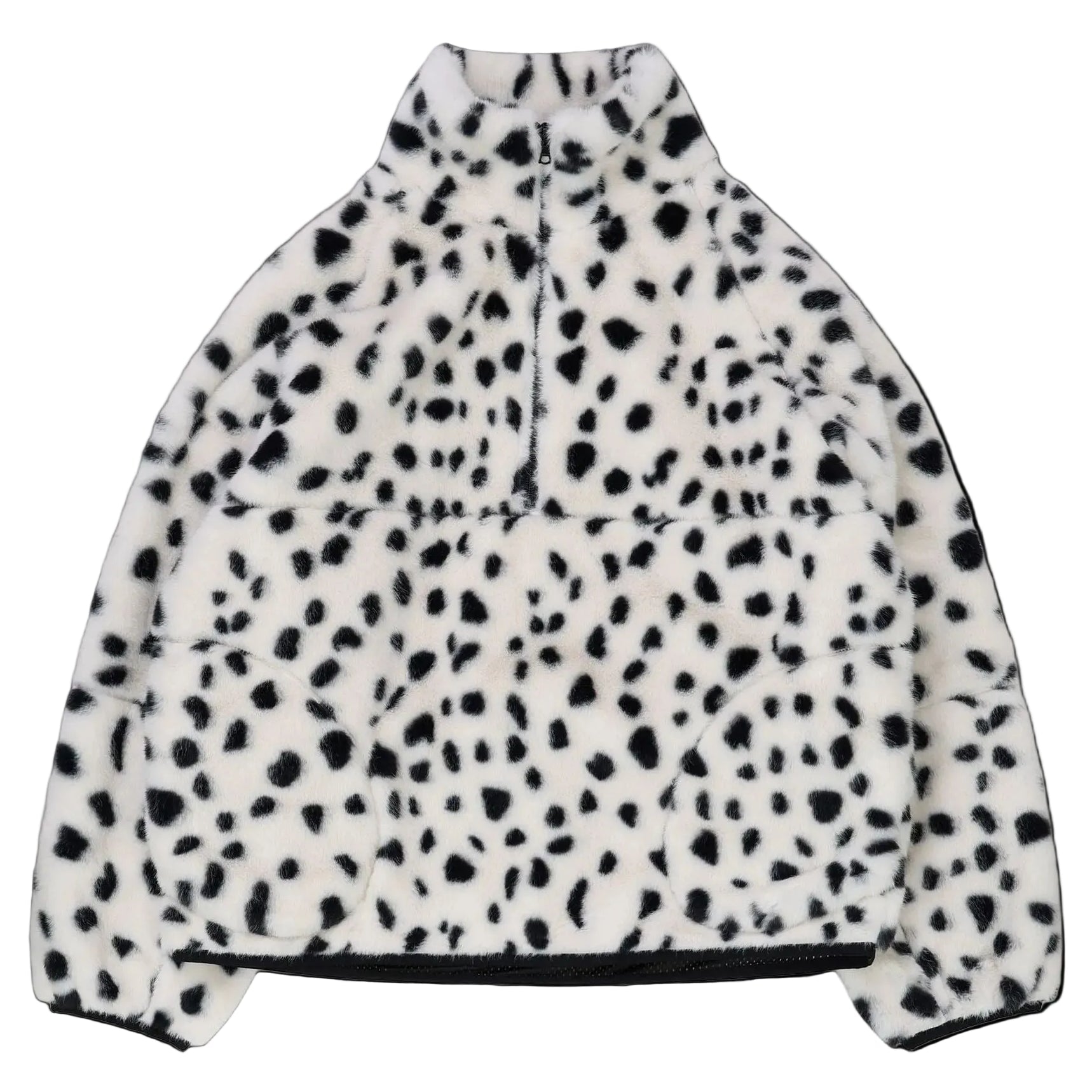 Tachette Faux-Fur Zipup - Dalmatian Spots