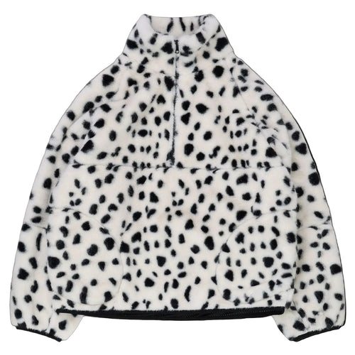 Tachette Faux-Fur Zipup - Dalmatian Spots