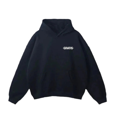 GRATIS "LA VIE GRATIS" Sweat à capuche Noir