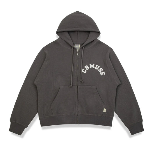 Waffle Zip Up - Truffle