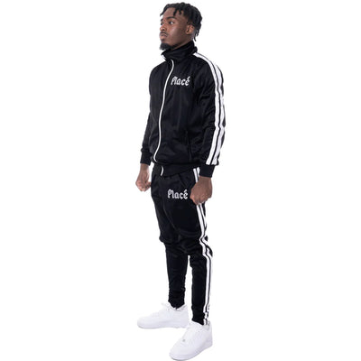 PLACÉ EXECUTIVE BLACK TRACKSUIT