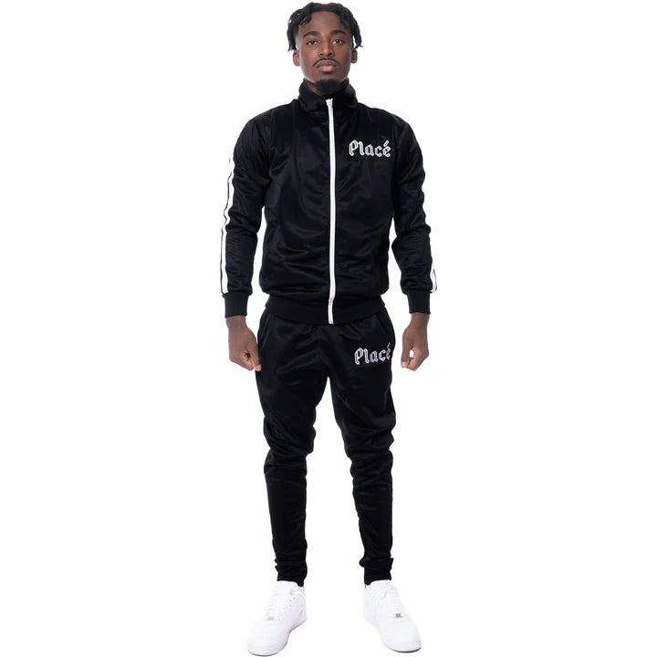 PLACÉ EXECUTIVE BLACK TRACKSUIT