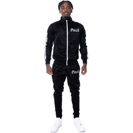 PLACÉ EXECUTIVE BLACK TRACKSUIT