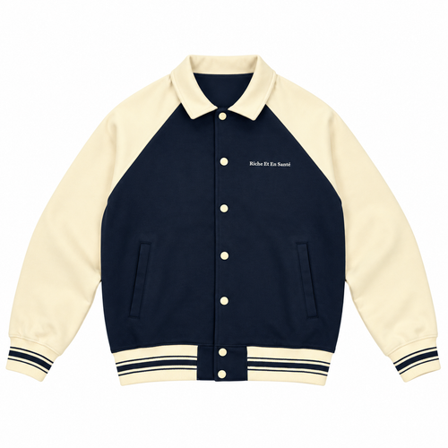 Navy Raglan Too Creative To Be Broke Jacket