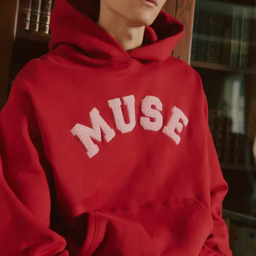 Heavyweight Chenille Hoodie - Cherry
