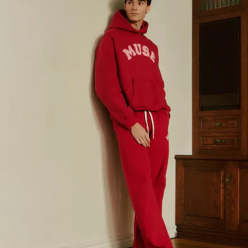 Heavyweight Chenille Hoodie - Cherry
