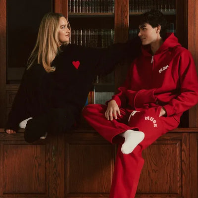 Heavyweight Chenille Zip-Up - Cherry