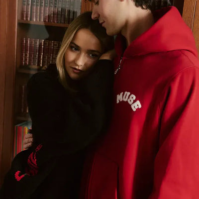 Heavyweight Chenille Zip-Up - Cherry