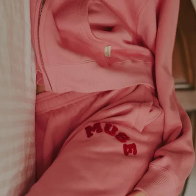 Heavyweight Chenille Zip-Up - Blush