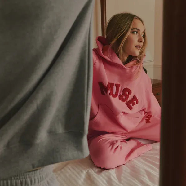Heavyweight Chenille Hoodie - Blush