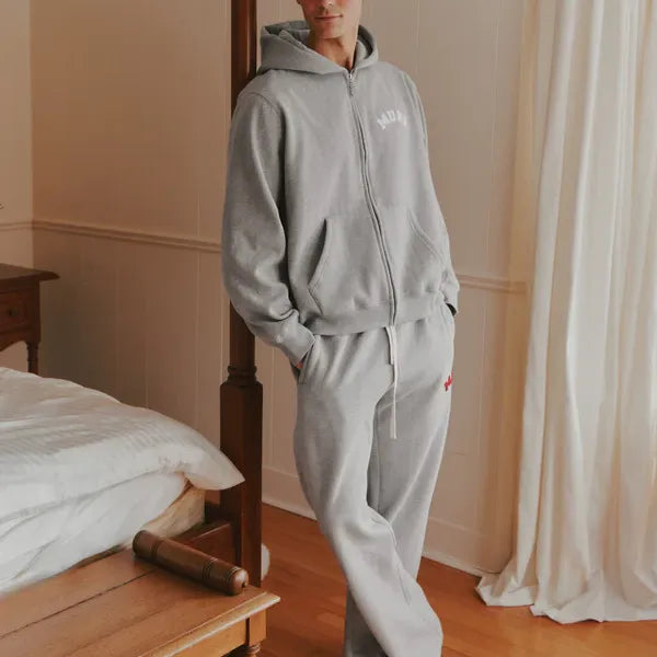 Heavyweight Chenille Zip-Up - Dove