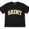 Saint Black Tee - Cream Black Patch
