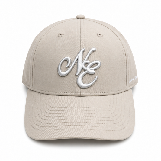NE Grey Embroidered Cap / Hat