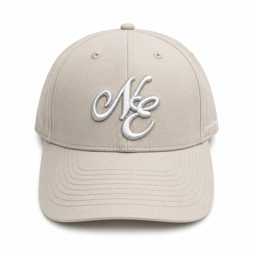NE Grey Embroidered Cap / Hat