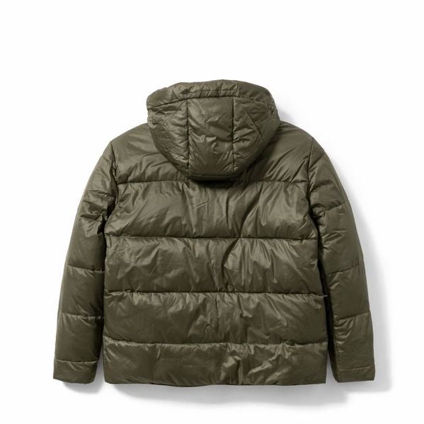 Nylon Down Parka Jacket - Olive