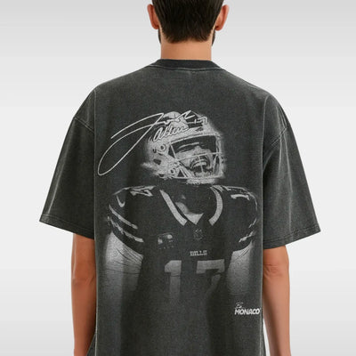 JOSH ALLEN BLUR TEE - FADED BLACK
