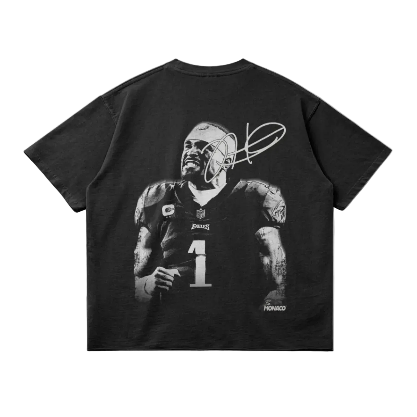 JALEN HURTS BLUR TEE - FADED BLACK