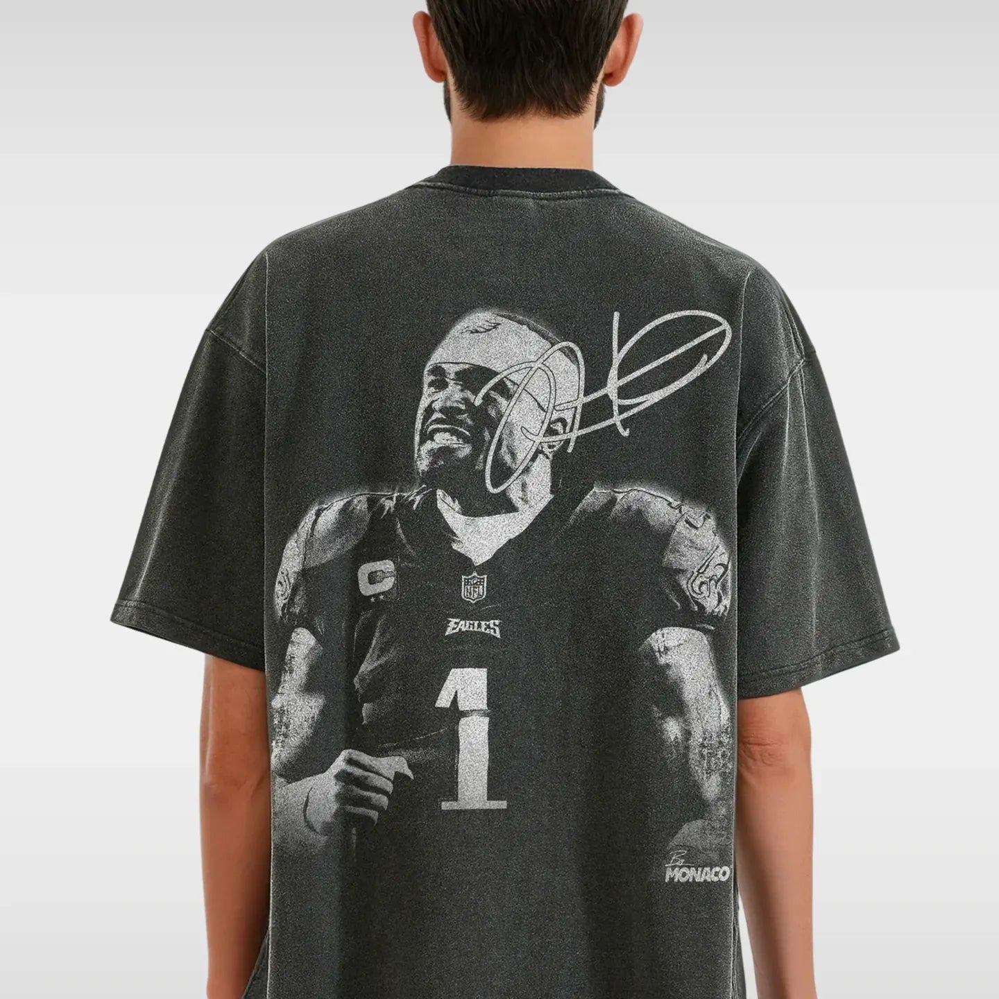 JALEN HURTS BLUR TEE - FADED BLACK