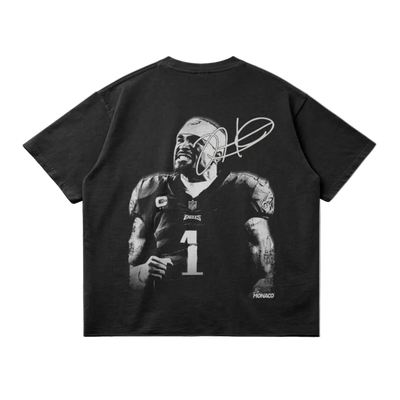 JALEN HURTS BLUR TEE - FADED BLACK