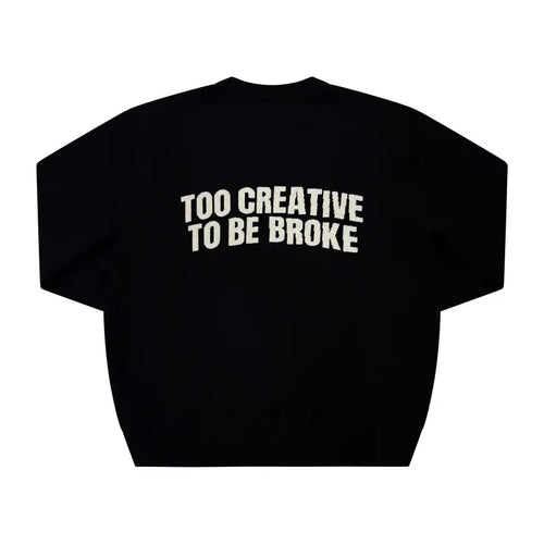 "Riche Et En Santé" Crewneck - Black