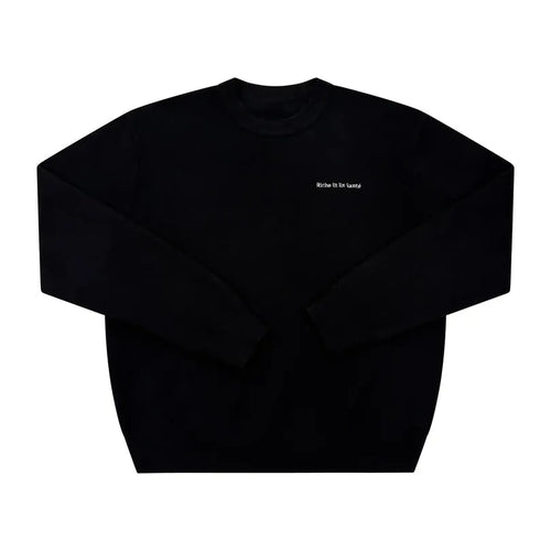 "Riche Et En Santé" Crewneck - Black