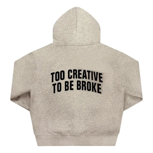 "Riche Et En Santé" Zip-up - Grey