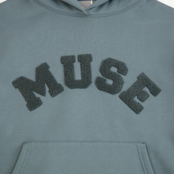 Sweat à capuche en chenille épaisse - Indigo