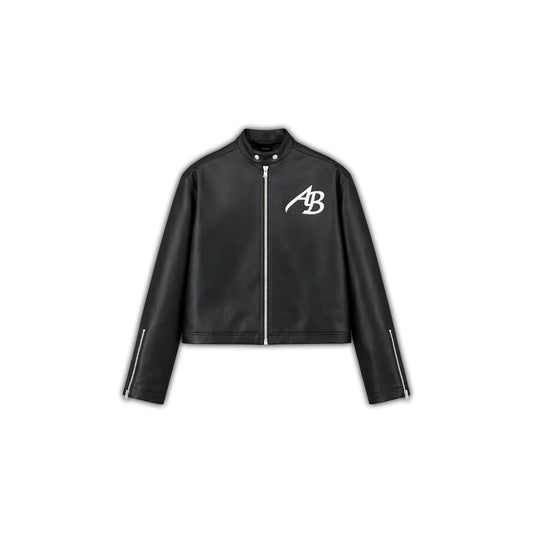 ABB - Monochrome Leather Jacket - Black