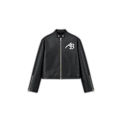 ABB - Monochrome Leather Jacket - Black