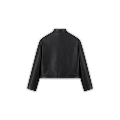 ABB - Monochrome Leather Jacket - Black