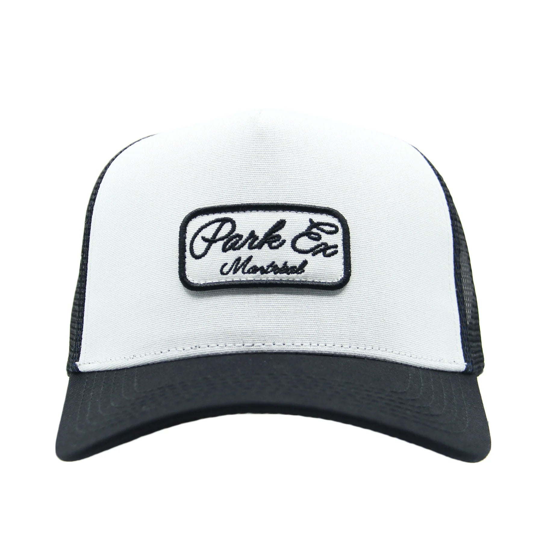 MEK Trucker Cap With Mesh - White/Black Park Ex