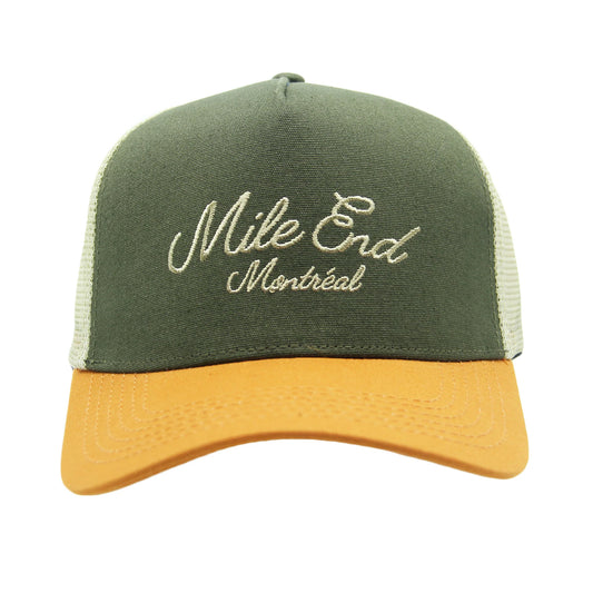 MEK Trucker Cap With Mesh - Army/Brown