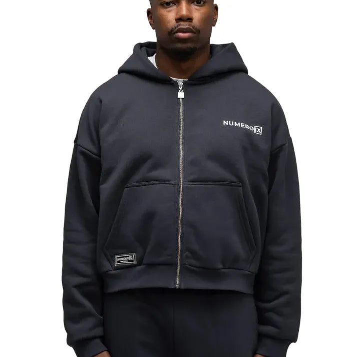 NUMERO IX - Grey Zip Hoodie