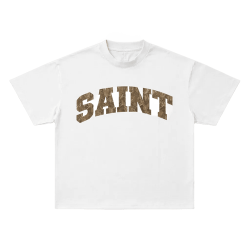 T-shirt camouflage original blanc « Saint »