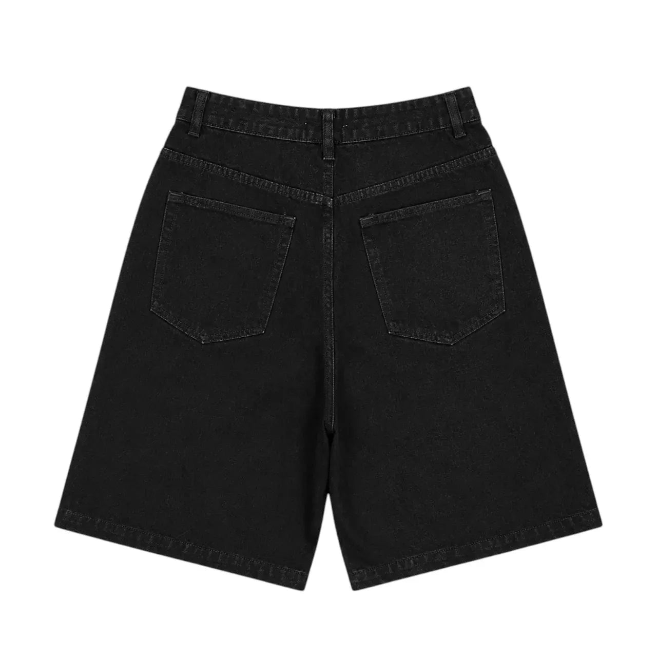 NYXYN - BAGGY DENIM JORTS - BLACK