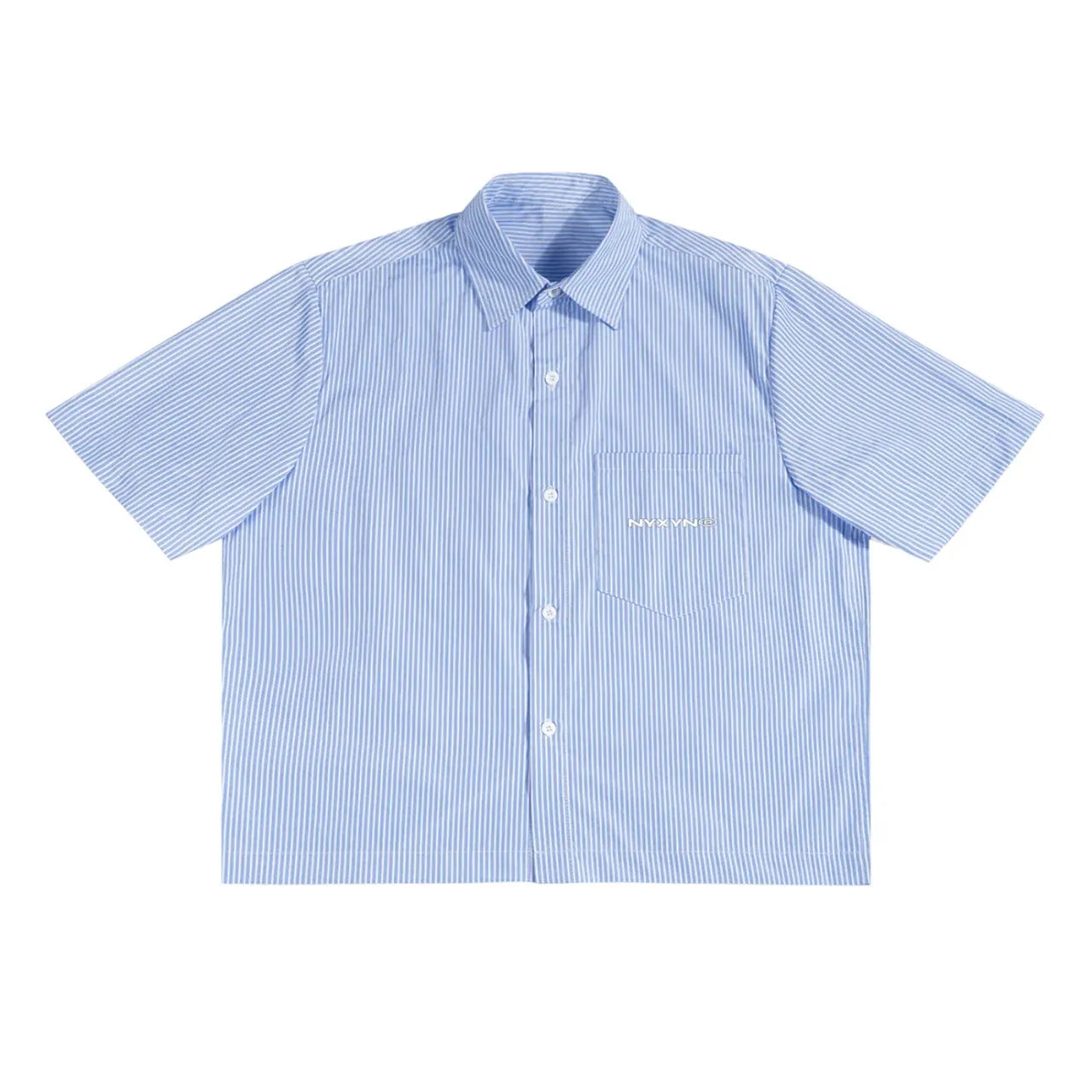 NYXYN - BOXY SCRIPT SHIRT - BLUE