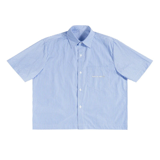 NYXYN - BOXY SCRIPT SHIRT - BLUE