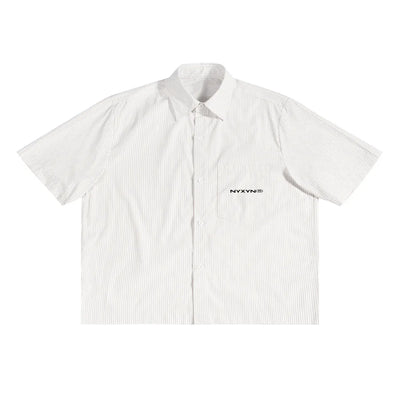 NYXYN - BOXY SCRIPT SHIRT - WHITE