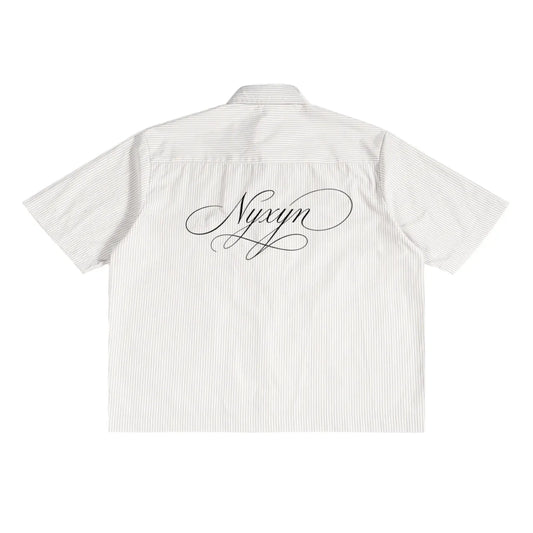 NYXYN - BOXY SCRIPT SHIRT - WHITE
