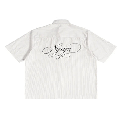 NYXYN - BOXY SCRIPT SHIRT - WHITE
